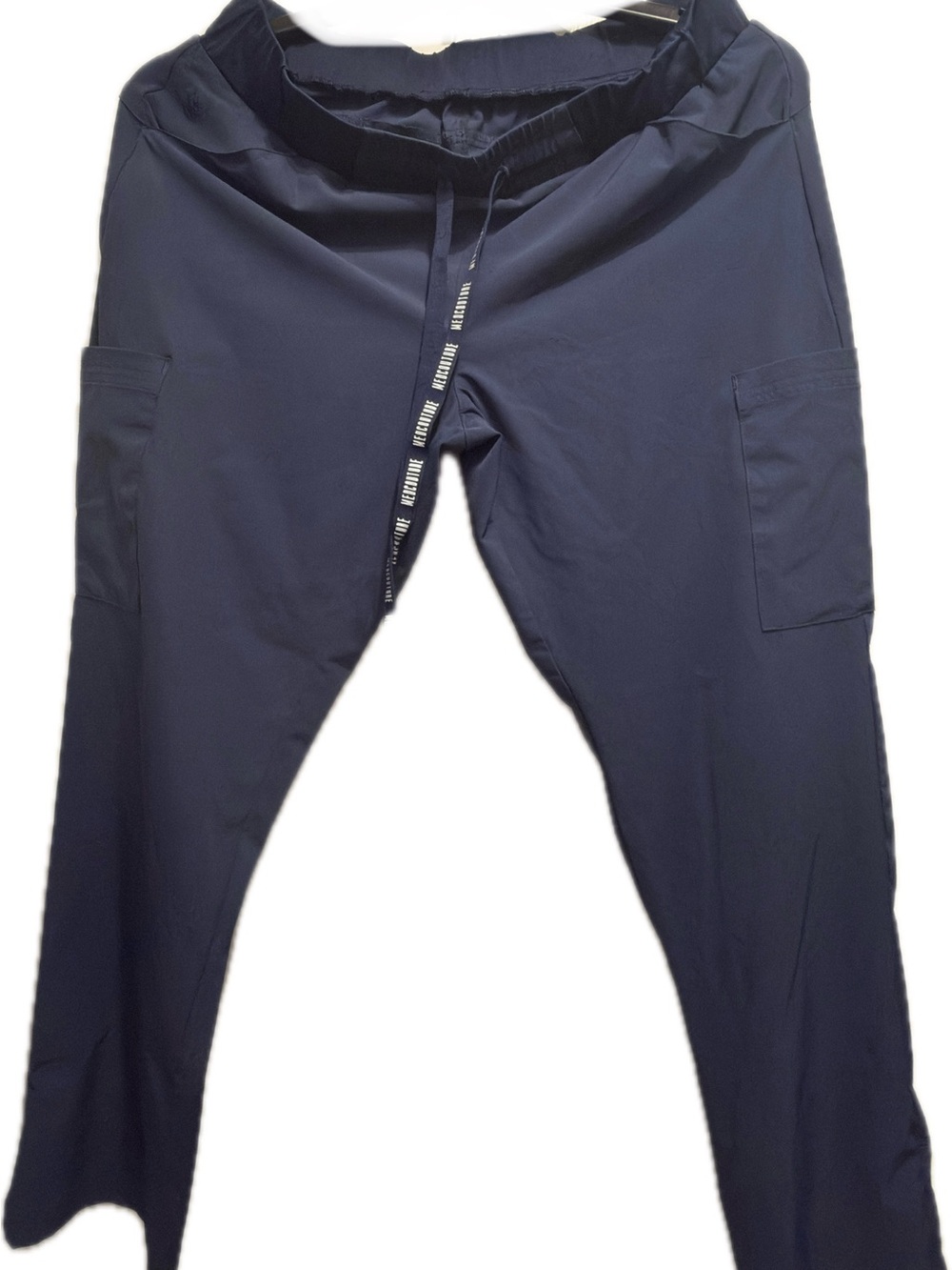Med Couture Women's Navy Straight Leg Cargo Pants